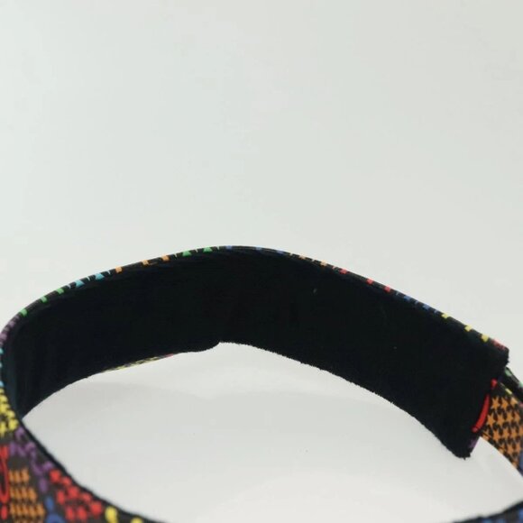 GUCCI GG Psychedelic Sun Visor Hat Multicolor Silver Auth 142391 - Picture 10 of 15